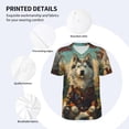thumbnail image 3 of Rateoe Forest Maple Leaf Husky Pattern Men’s Baseball Short Sleeve Polo Shirt, Midweight Men's Shirt Golf Shirt Polo Shirts Quick Dry Short-4X-Large, 3 of 7