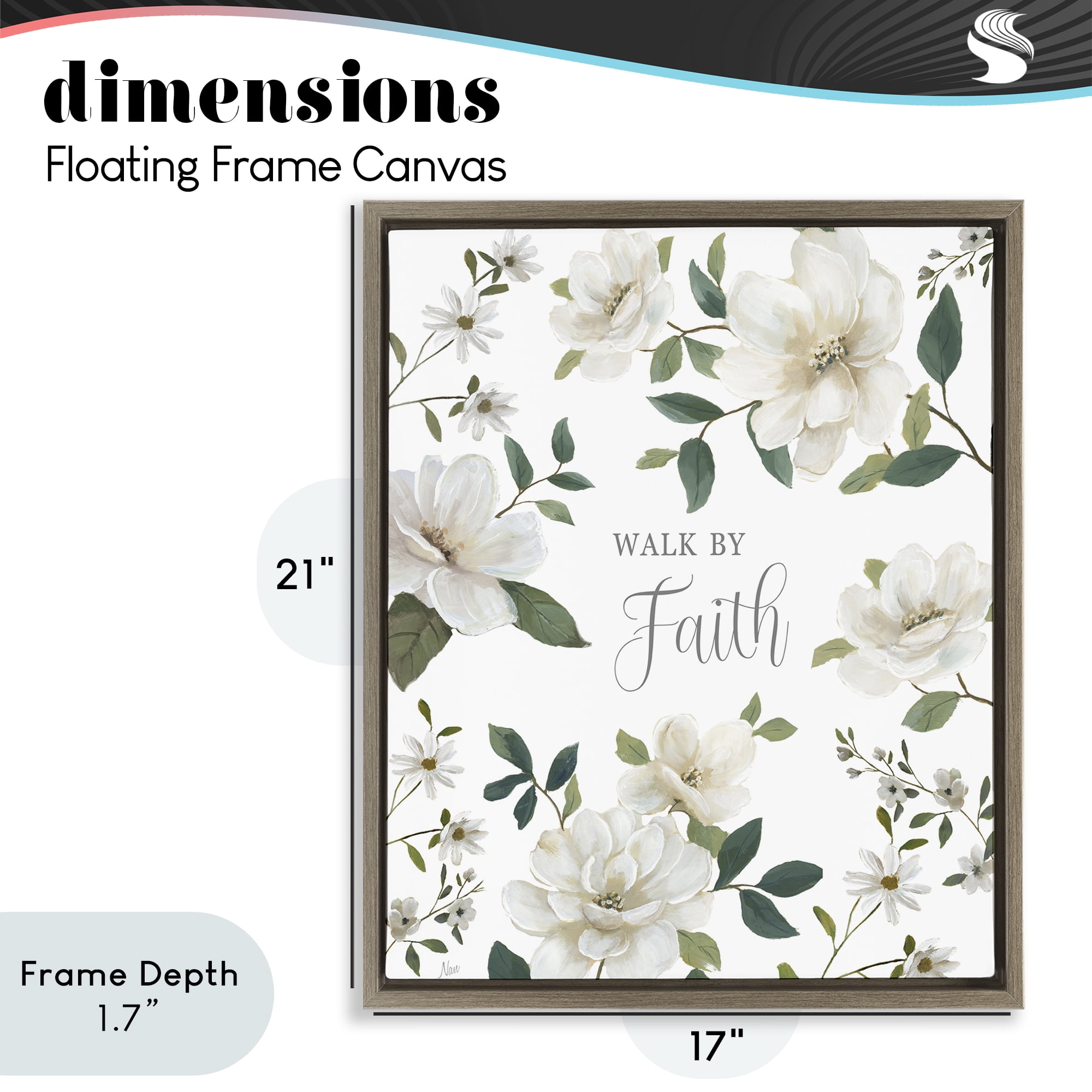 Stupell Industries Floral Walk By Faith Brown Framed Floater Canvas Wall Art, design by Nan