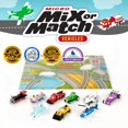 thumbnail image 2 of Popular Playthings Micro Mix Or Match Vehicles Deluxe Set Of 9 Toy Cars Planes And More, 2 of 5