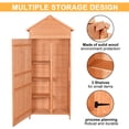 thumbnail image 2 of Outdoor Storage Shed - Wood Garden Storage Cabinet - Waterproof Tool Storage Cabinet with Lockable Doors for Garden, Patio, Backyard, Backyard, Patio, Lawn, Meadow, Farmland, 2 of 9