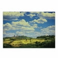 thumbnail image 1 of Italian Cutting Board, Old Italian Village Scenery with Meadows and Clouds Mediterranean Rural Print, Decorative Tempered Glass Cutting and Serving Board, Small Size, Green Blue White, by Ambesonne, 1 of 1