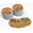 thumbnail image 3 of 100 PCS Customized Thank You Circle Hang Tags Personalized Wedding Favor Gift Tags, 3 of 5