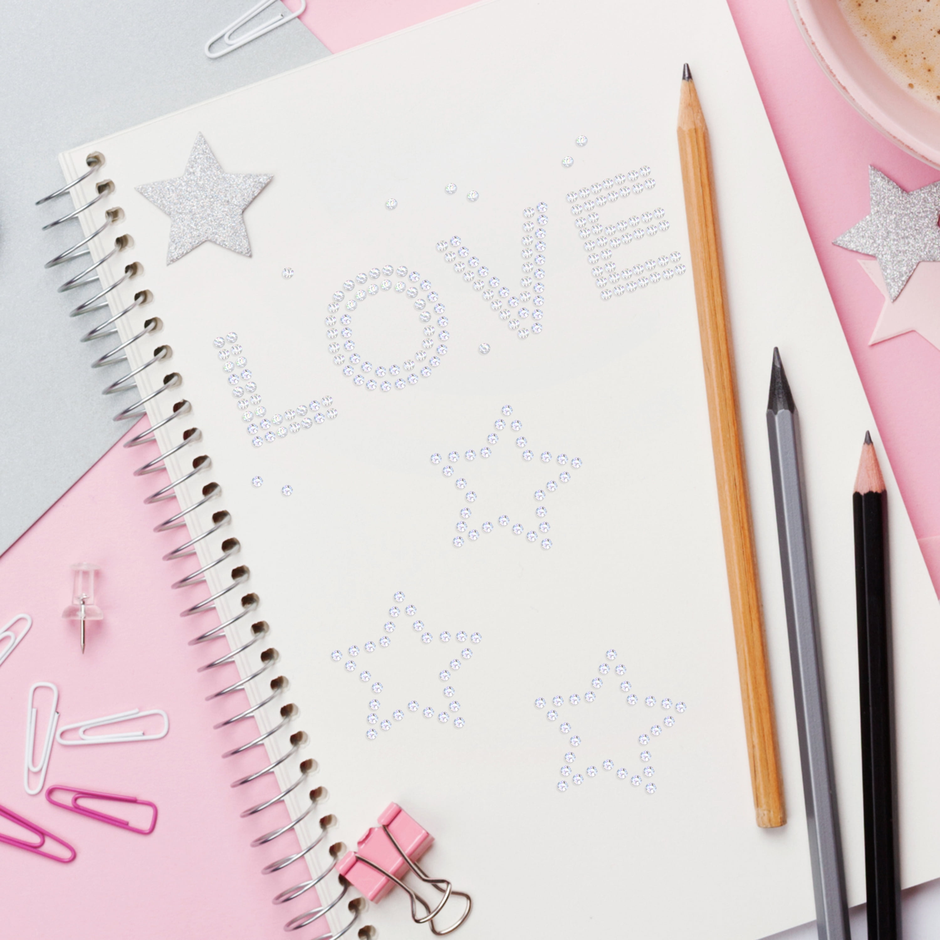 Hello Hobby Clear Acrylic Stickers for Crafting and Scrapbooking, 1,326 Pieces