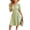 Light Green, variant on Women's Ruched Surplice Short Sleeve Dress 100% Polyester with Sheer Overlay and Stretchy Bodice for Evening Wear