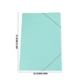 thumbnail image 2 of File Folder, Heavy Duty Macaron Thickened Tear-Resistant Plastic Document Organizer with Elastic Cord, Waterproof File Pocket, A4 Size 12.4" X 9.3", 1 Pack for School Office Business, 2 of 7