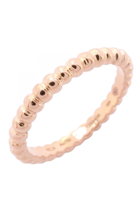 Pre-Owned Van Cleef & Arpels Perlee Ring, 18K Pink Gold, Size 45, Women's