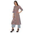 thumbnail image 3 of Moomaya Ensemble Décontracté en Viscose Santon pour Femmes, Robe 2 Pcs, Tenue Ethnique, 3 of 5