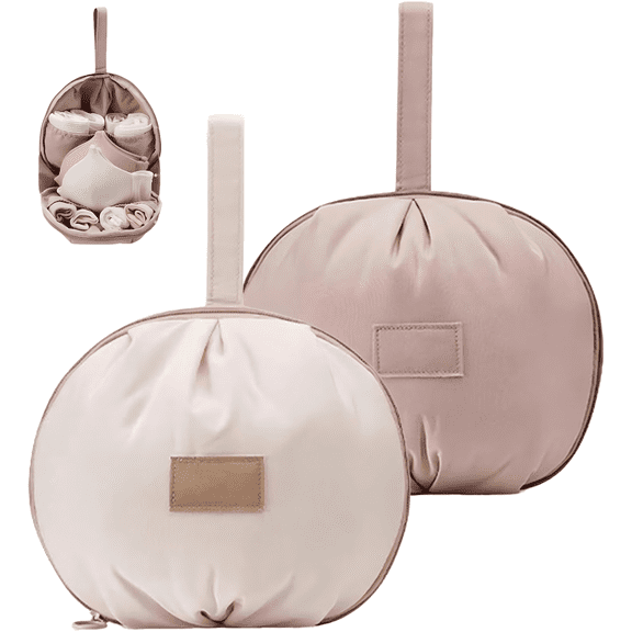 2pcs Lingerie Storage Bag Set, Travel Lingerie Bags for Storage, Multi-compartment Underwear Organizer Travel Bag, Waterproof Foldable Portable Underwear Packing Cube (Mix)
