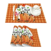 Thanksgiving Placemats, Holiday Decorative Dining Tablemats