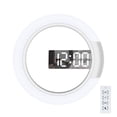 thumbnail image 1 of Reloj de pared digital LED grande, reloj despertador de pared redondo de 12 pulgadas con control remoto RGB luz nocturna alarmas de temperatura electrónica de pared, 1 of 5