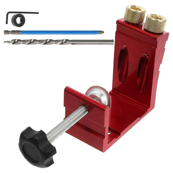 Pocket Hole Jigs For Woodworking High Grade Iron Home Improvement 3.54X3.54X1.57In Furniture Assembly 1Set