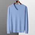 thumbnail image 5 of Men's V Neck Knit Sweater Long Sleeve Pullover Casual Lightweight Sweater, 5 of 8