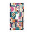 thumbnail image 2 of Yayeee Toggle Light Switch Wall Plate 1-Gang 4.5"x2.7" Home Decorative Outlet Cover, Orange Geometric, 2 of 7
