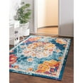 thumbnail image 2 of Unique Loom Parker Medallion Vintage Border Rug 2' x 3' Rectangle Multi/Blue, 2 of 2