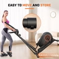 thumbnail image 2 of FUNMILY Walnut Stride Pro Heavy Duty Elliptical Machine for Home Gym | 16-Inch Stride, 400LBS Capacity, Ultra-Quiet Low-Impact Cardio for Small Spaces, 2 of 7