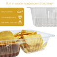 thumbnail image 3 of Bandejas Nacho AHKUNMT, 50 unidades, desechables, 650 ml, de plástico con soporte para chips, 3 of 7