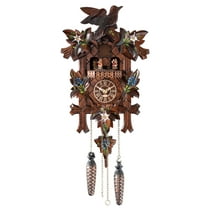 Quartz Cuckoo Clock 5 leaves, birds, with music and moving dancers