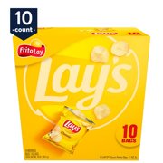 Lay's Classic Potato Snack Chips, 1 oz Bags, 10 Count Multipack (Pack of 1)