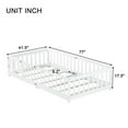 thumbnail image 2 of Alvantor Twin Size Floor Bed for Toddler, Solid Wood Floor Bed with Door and Fence Guardrail, Montessori Floor Bed for Boys, Girls,White, 2 of 8