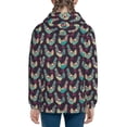 thumbnail image 6 of Pofeuu Bohemian Chicken Print Teenage Zipper Hoodie Sweatshirts Hooded Casual Jackets With Pocket For Boys Girls-Small, 6 of 6
