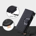 thumbnail image 6 of For Google Pixel 10 Pro XL Wallet Case Grid Texture Magnetic Flip Cover 9-Card Slots Zipper Pocket With Detachable Shoulder Strap And Wrist Strap,Black,For Pixel 10 Pro XL, 6 of 11