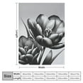 thumbnail image 4 of WYYP Life White Flower Lily Flannel Bed Blanket Super Soft White, 4 of 6