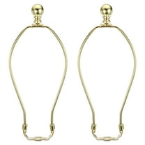 Uxcell 9.5 Inch Lamp Harp Kit with Finial Lamp Shade Holder Gold Tone 2 Set