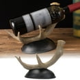 thumbnail image 1 of BKER Deer Horn Shape Wine Rack Resin Decorative Piece For Home Stylish Tabletop Ornament Unique Animal Wine Stand For Living Room And Kitchen Décor Wine Rack Resin Decorative Items, 1 of 7