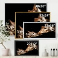 thumbnail image 4 of Designart 'Close UP Of Two Giraffes Kissing II' Farmhouse Framed Canvas Wall Art Print, 4 of 5