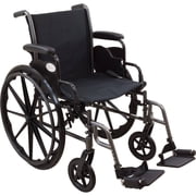 Roscoe Medical Steel Reliance III Wheelchair, 18" Seat with Swing Away Footrests, 250 lb Capacity