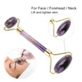 thumbnail image 5 of BIMZUC Natural Jade Roller Massage Amethyst Facial Massager Anti Wrinkle Anti Aging Tool for Face Eyes Neck Body Beauty Skin Care, 6.7 inches / 17 cm, Purple, 5 of 10