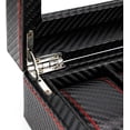thumbnail image 4 of Leather 12 Watch Collection Jewelry Tie Box Valet Organizer Carbon Fiber Display Storage Case, 4 of 6