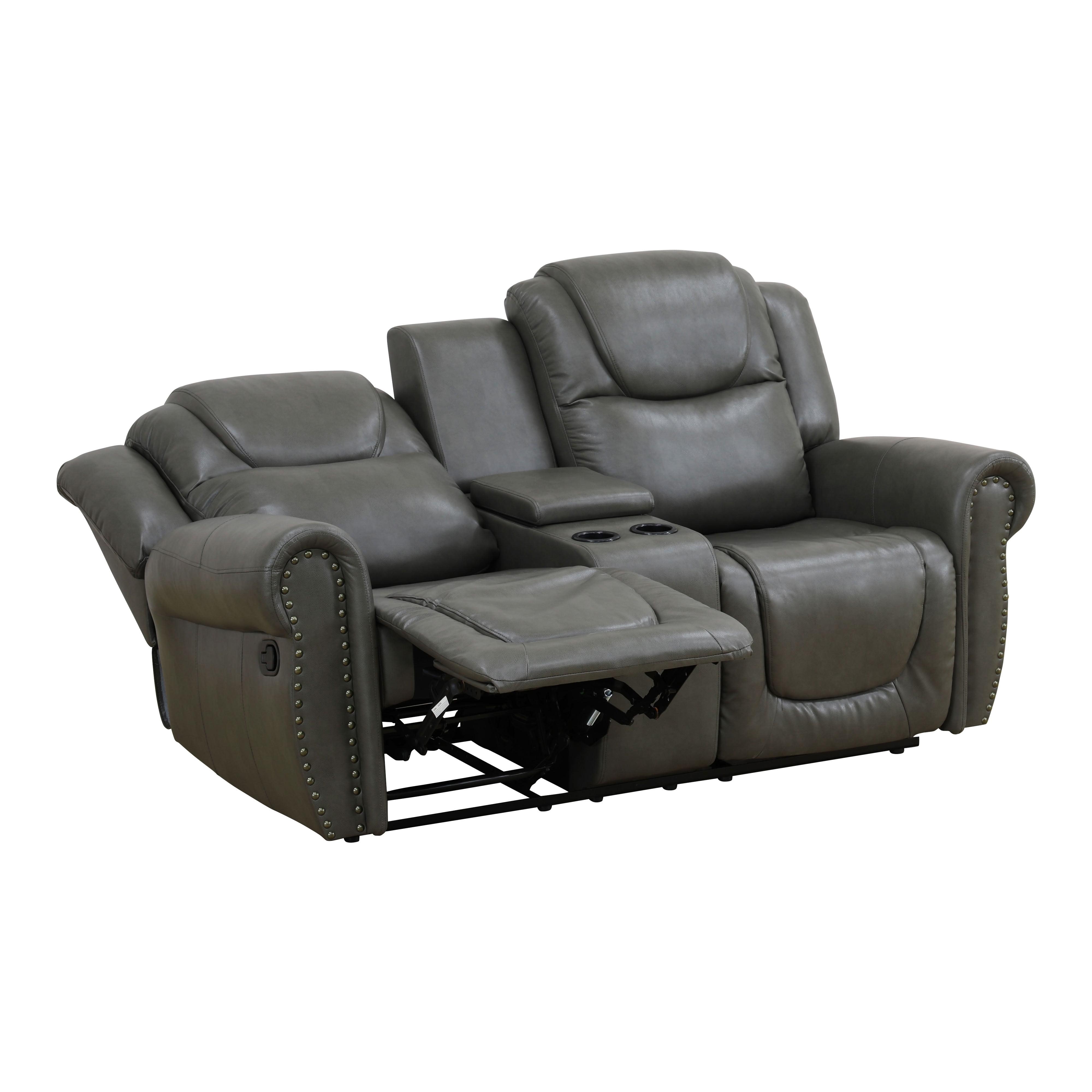 MAYEERTY 2-Seater Recliner Loveseat Sofa, Breathable Leather for Small Apartment Living Room