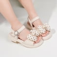 Children Shoes Thick Heel Sandals Open Toe Fashionable Cute Pearl Lace Sandals Girl Sandal