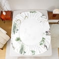 thumbnail image 5 of Manfei Mallard Duck 4 Pieces Queen Sheet Sets,Floral Lotus Ultra Soft Flat Sheet,Rustic Animal Queen Fitted Sheet,Microfiber Flower Bedroom Decoration, 5 of 7
