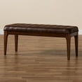 thumbnail image 5 of Baxton Studio Walsh Upholstered Bench, Dark Brown and Walnut Brown, 5 of 6