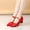 Red, variant on Character Shoes for Women Dance Shoes Stylish Ankle Strap for Ballroom Salsa Tango Flamenco Latin Women Mid Heeled Dance Shoes Black 5.5(36)