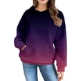 thumbnail image 5 of Ruyang Oversized Preppy Hoodies for Girls Gradient Color Hooded Sweatshirt School Trendy Tie Dye Sweaters with Pocket, 5 of 7