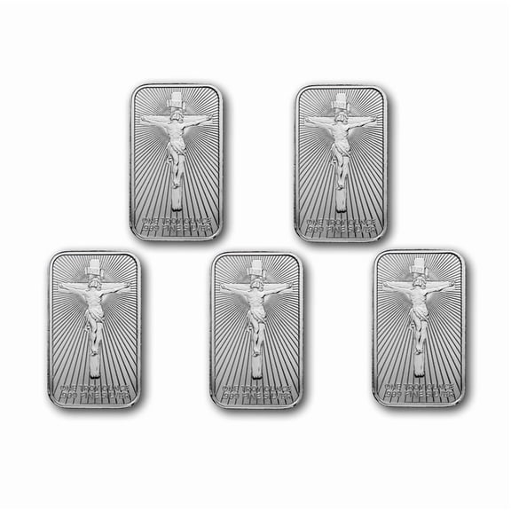 1 oz Silver Bar - Jesus - Lot of 5
