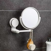 ZZkhGO Suction Cup Makeup Mirror, Foldable Wall Mounted Dressing Mirror, Bathroom Magnifying Mirror No Drill Installation