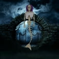 thumbnail image 4 of Mermaid Skeleton Bone Colored Hair Halloween Decorations Haunted House Cemetery Party Decor, 4 of 5