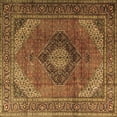 thumbnail image 1 of Ahgly Company Indoor Square Medallion Brown Traditional Area Rugs, 8' Square, 1 of 4