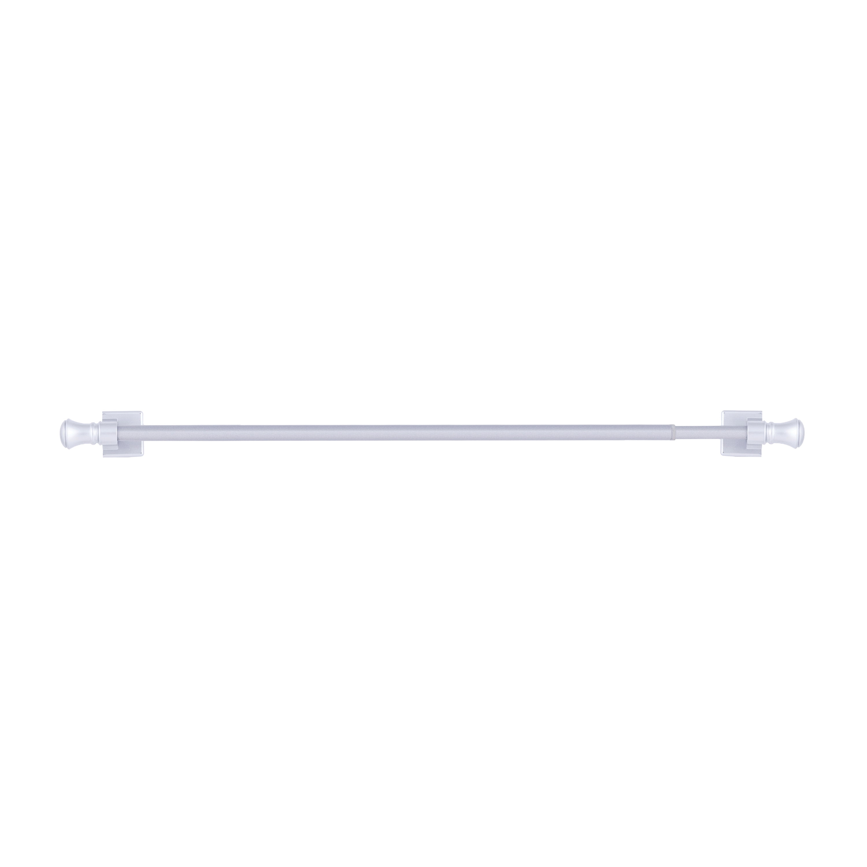 Mainstays Cameron Magnetic Drapery Rod, Adjustable 16-28 in, 7/16 in Diameter, Steel/Plastic, Silver