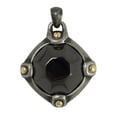 thumbnail image 1 of Stainless Steel Gun Color Black Stone Pendant, 1 of 1