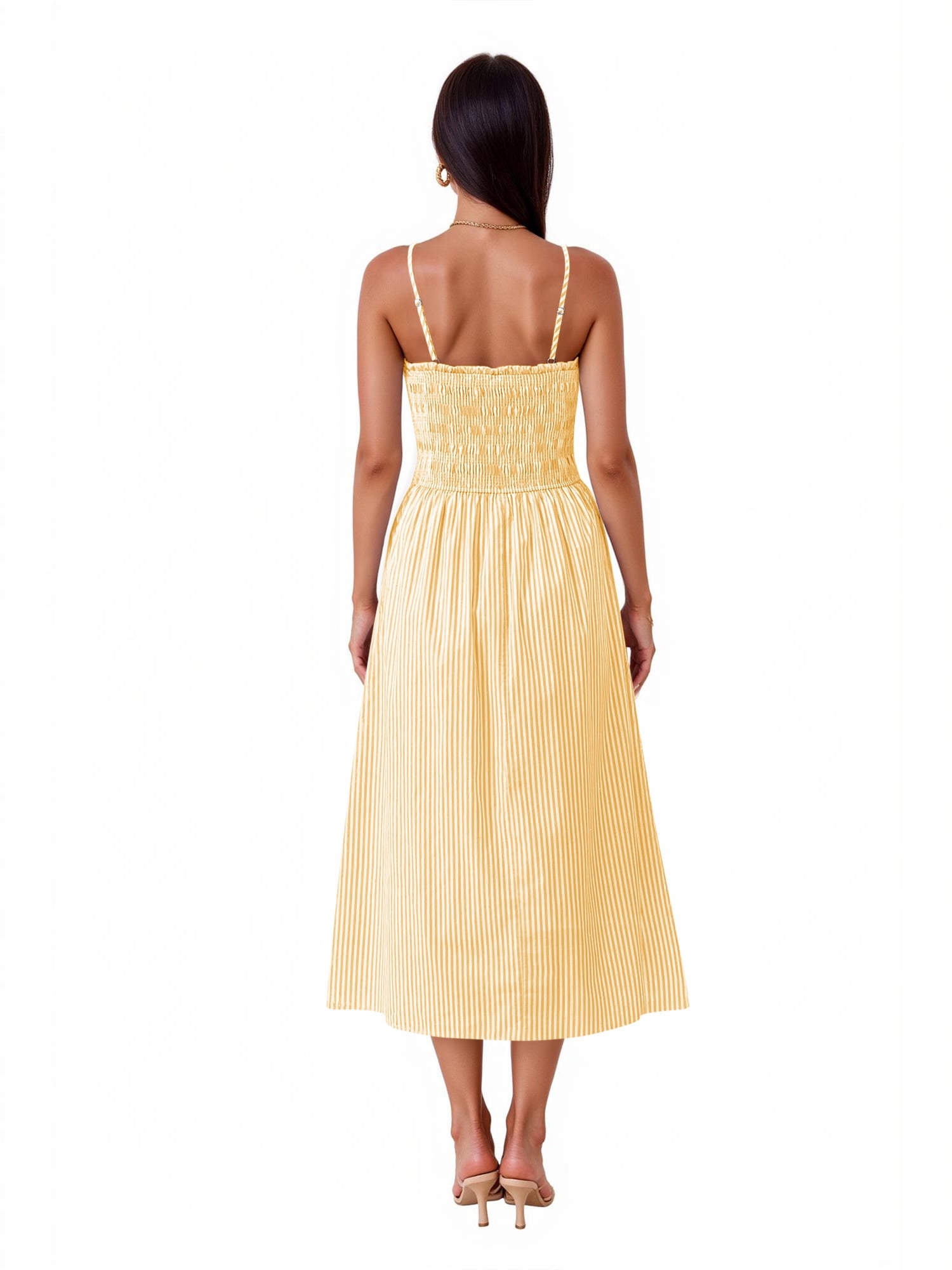 PRETTYGARDEN Women's Maxi Striped Dress, Sizes S-XXL