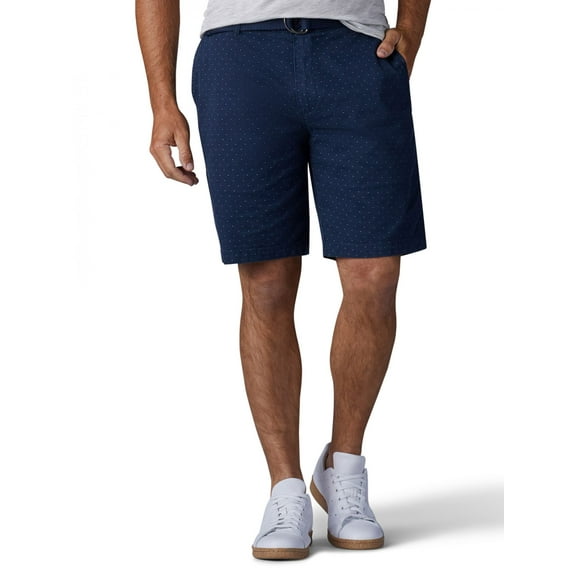 Lee Men's Walker Flat Front Stretch Twill Short - Navy Dash, Navy Dash, 40