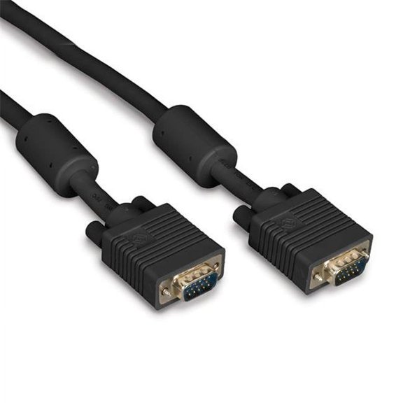 VGA Video Cable with Ferrite Core, Male & Male, 20 ft., Black