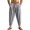 Dark Gray, variant on Mens Linen Harem Pants Fasion Boho Print Elastic Waist Drawstring Trousers Casual Wide Leg Tapered Pant