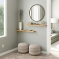 thumbnail image 5 of Ballucci 36" Floating Shelves, 2-Pack Wood Wall Shelf Set with Invisible Brackets, 6" Deep, Oak Finish, 5 of 8