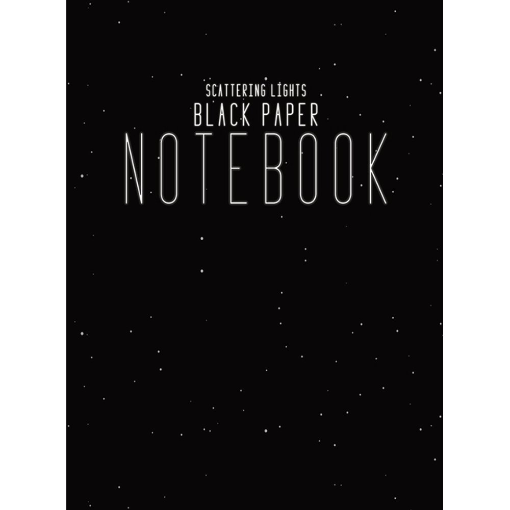 Black Paper Notebook Hardcover Lined Notebook With Black Pages, 8.5x11 Minimalism Journal For